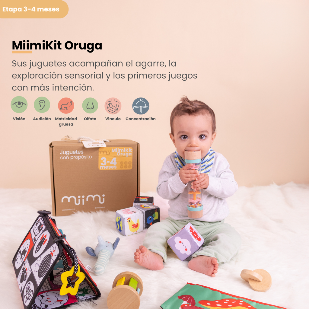 MiimiKit Oruga | Kit de estimulación 3-4 meses