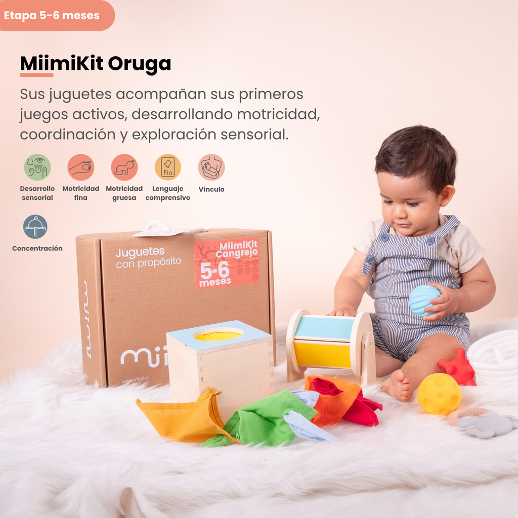 MiimiKit Cangrejo | Kit de estimulación 5-6 meses