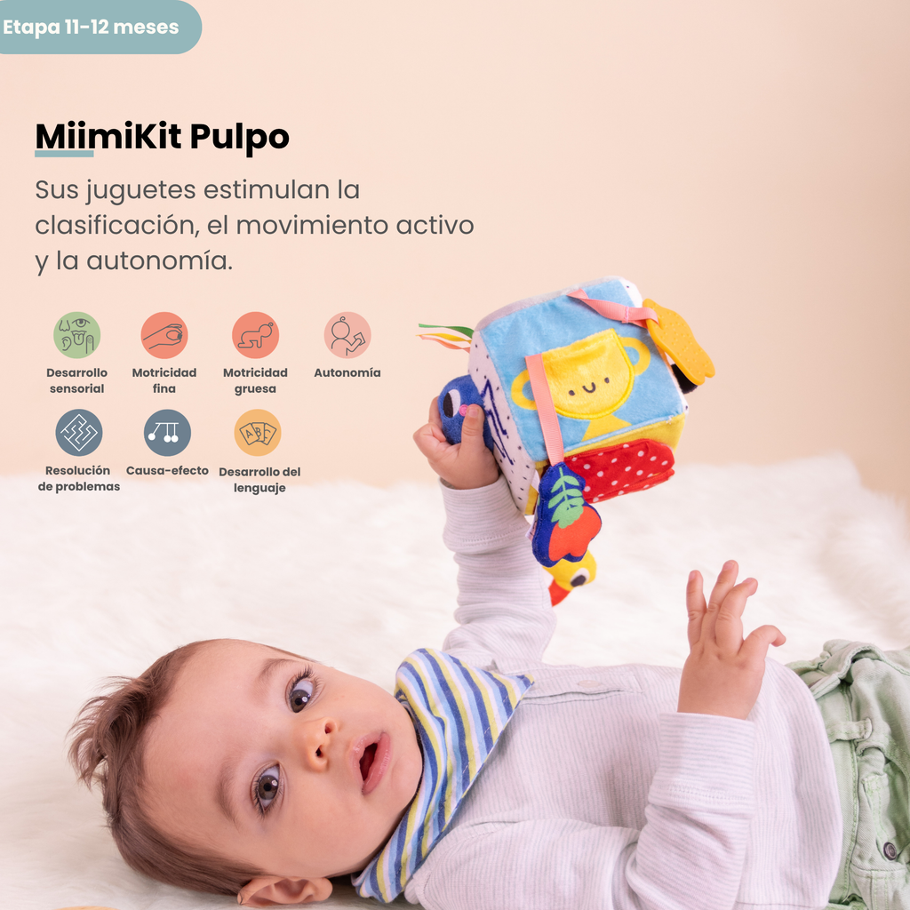 MiimiKit Pulpo | Kit de estimulación 11-12 meses