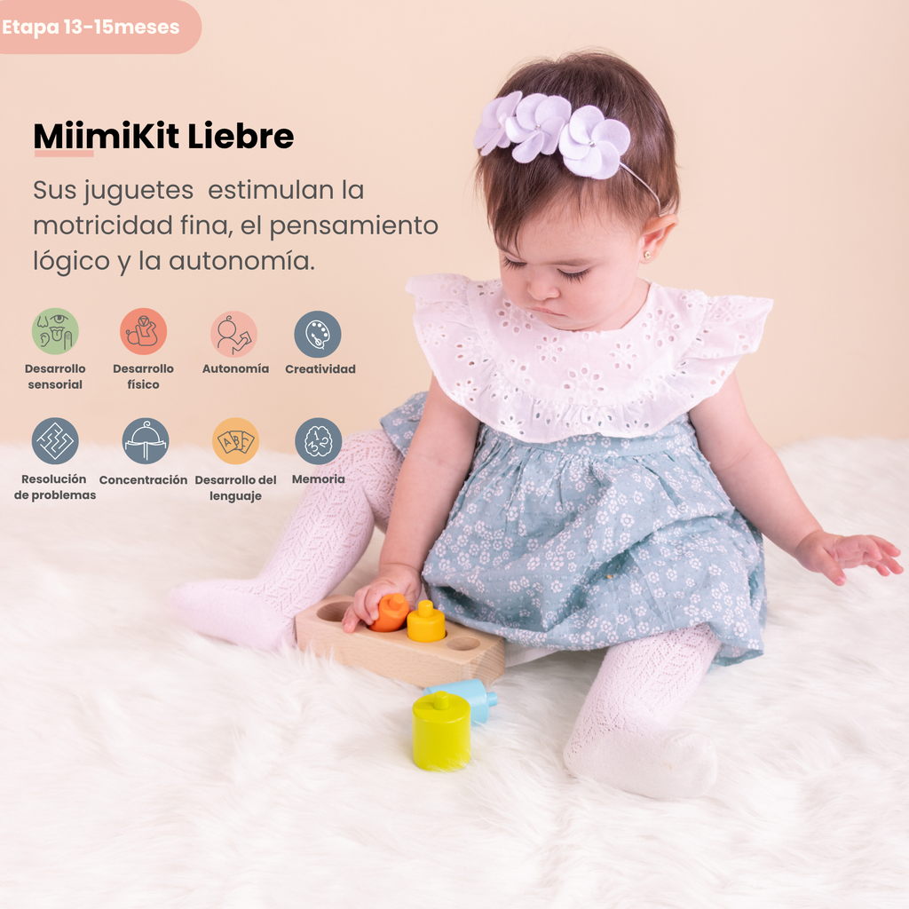 MiimiKit Liebre | Kit de estimulación 13-15 meses