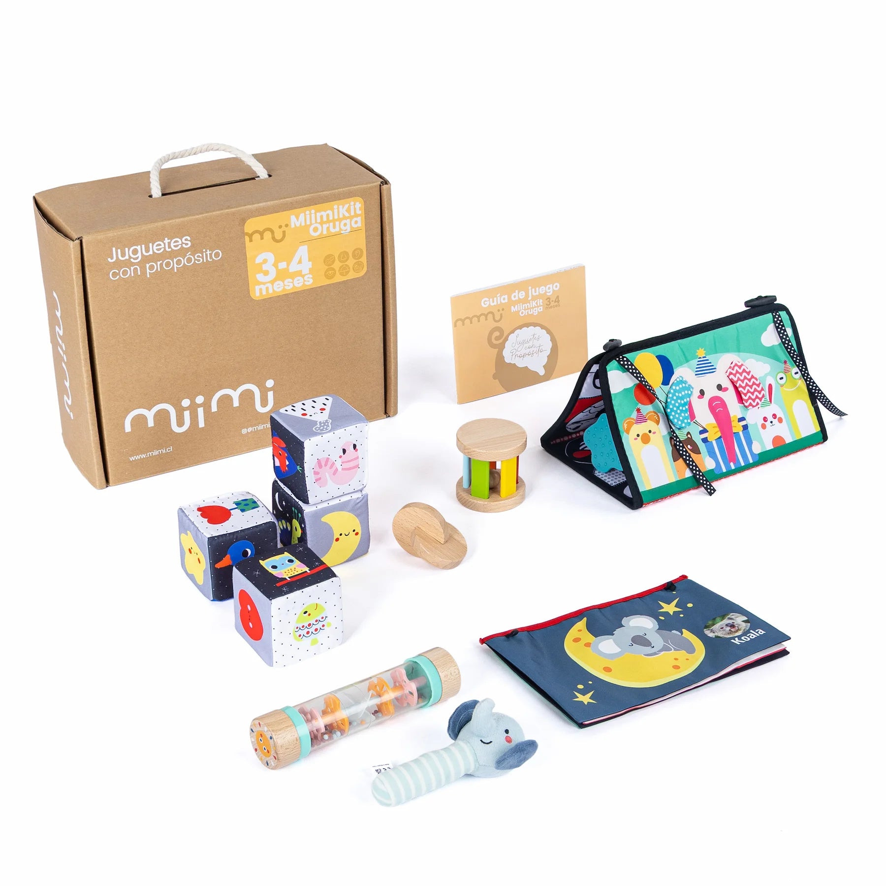 MiimiKit Oruga — kit de estimulación para bebés de 3 a 4 meses