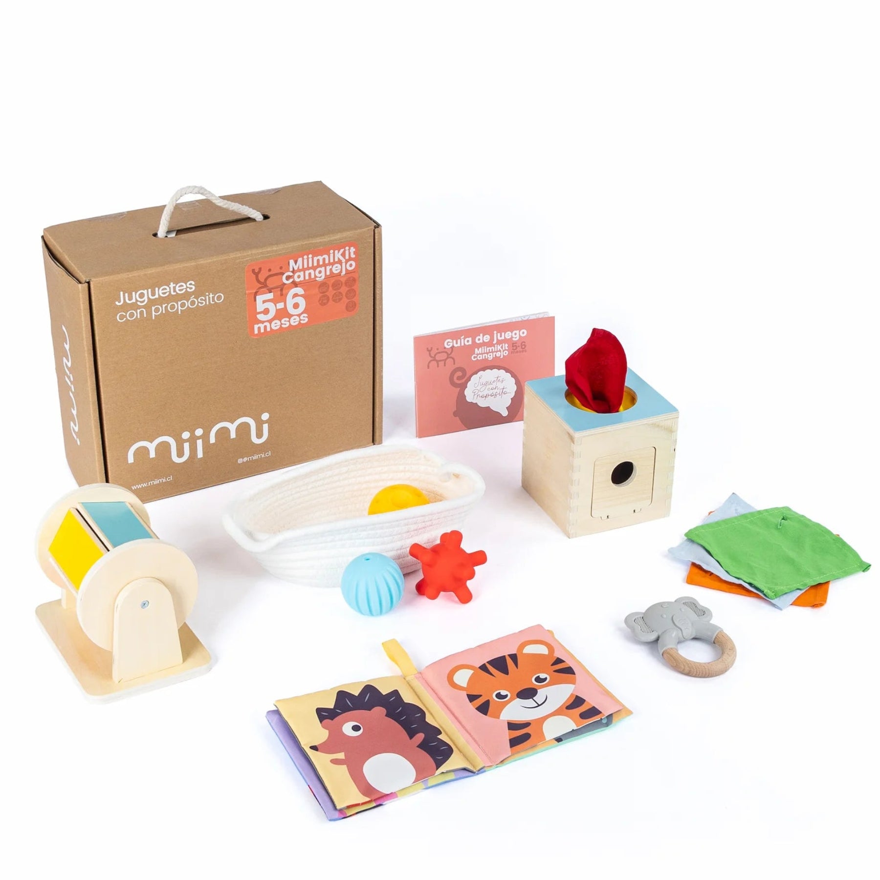 MiimiKit Cangrejo — kit de estimulación para bebés de 5 a 6 meses
