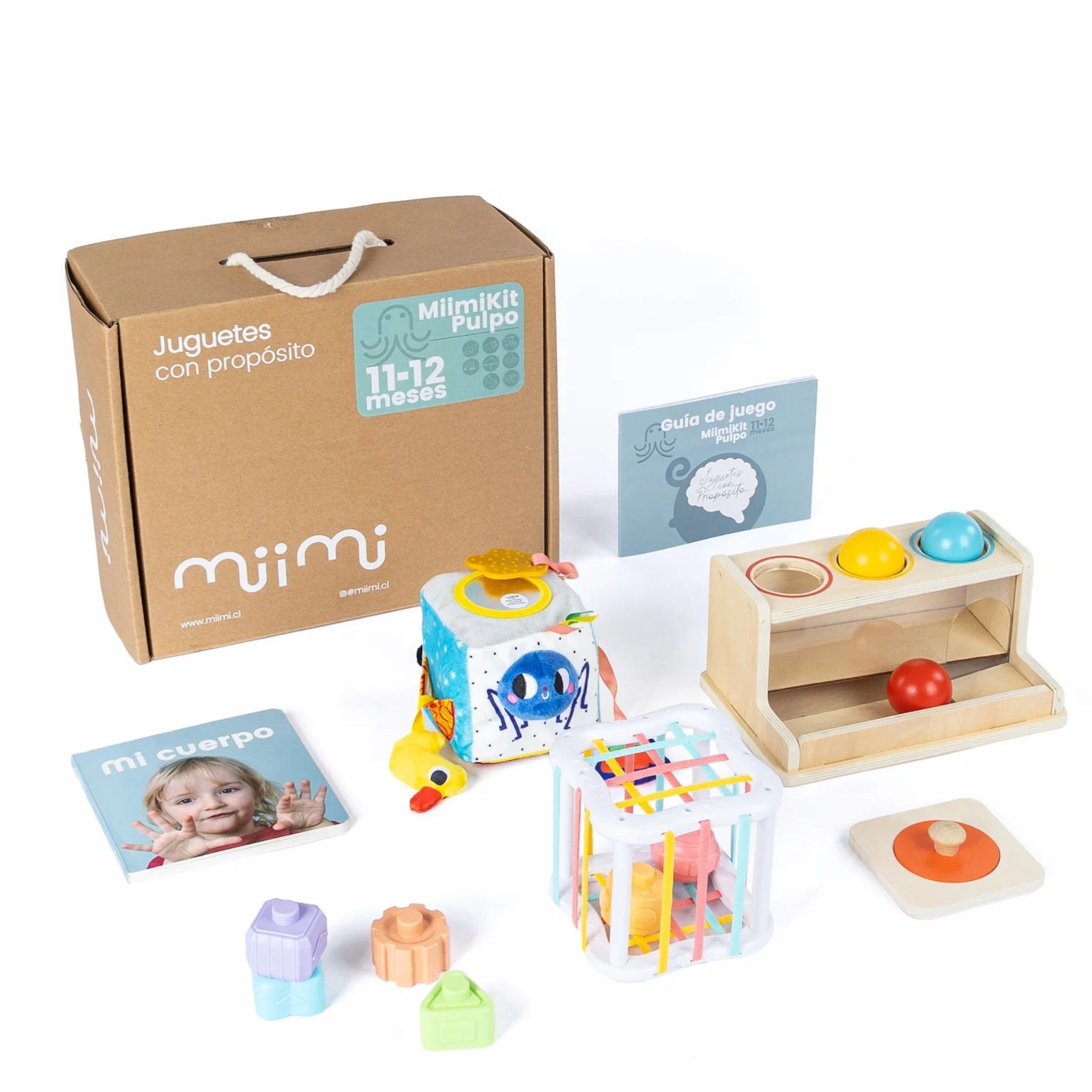 MiimiKit Pulpo — kit de estimulación para bebés de 11 a 12 meses